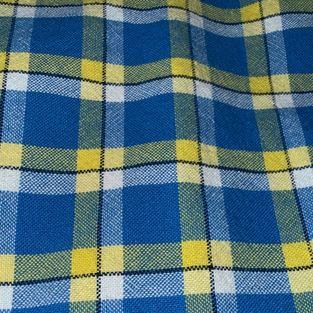Cinch Men's Blue and Yellow Plaid Shirt with Blue Snsps - Picture 5 of 5
